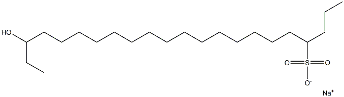 20-Hydroxydocosane-4-sulfonic acid sodium salt Struktur