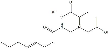 2-[N-(2-Hydroxypropyl)-N-(4-octenoylaminomethyl)amino]propionic acid potassium salt Struktur