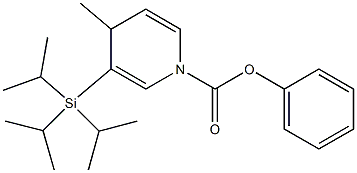 1,4-Dihydro-4-methyl-3-(triisopropylsilyl)pyridine-1-carboxylic acid phenyl ester Struktur