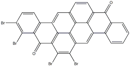 6,7,9,10-Tetrabromo-8,16-pyranthrenedione Struktur