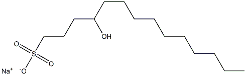 4-Hydroxytetradecane-1-sulfonic acid sodium salt Struktur