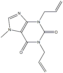 1,3-Di(2-propenyl)-7-methylxanthine Struktur