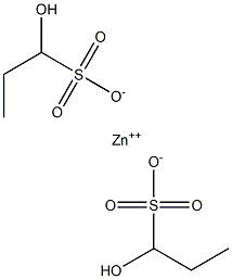 Bis(1-hydroxypropane-1-sulfonic acid)zinc salt Struktur