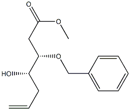 (3S,4S)-4-Hydroxy-3-(phenylmethoxy)-6-heptenoic acid methyl ester Struktur