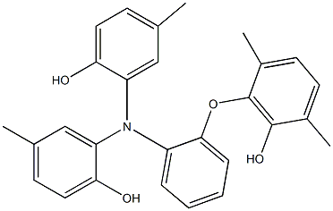 N,N-Bis(2-hydroxy-5-methylphenyl)-2-(6-hydroxy-2,5-dimethylphenoxy)benzenamine Struktur