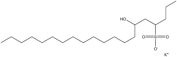 6-Hydroxyicosane-4-sulfonic acid potassium salt Struktur