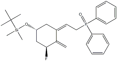 [2-[(3S,5R)-2-Methylene-3-fluoro-5-(tert-butyldimethylsiloxy)cyclohexylidene]ethyl]diphenylphosphine oxide Struktur