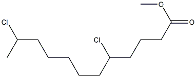 5,11-Dichlorododecanoic acid methyl ester Struktur