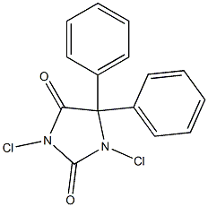 1,3-Dichloro-5,5-diphenylhydantoin Struktur