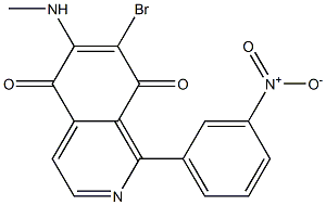 6-Methylamino-7-bromo-1-(3-nitrophenyl)isoquinoline-5,8-dione Struktur