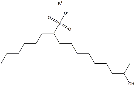 15-Hydroxyhexadecane-7-sulfonic acid potassium salt Struktur