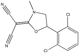 [5-(2,6-Dichlorophenyl)-3-methyloxazolidin-2-ylidene]malononitrile Struktur