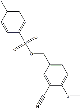 4-Methylbenzenesulfonic acid 3-cyano-4-methylthiobenzyl ester Struktur