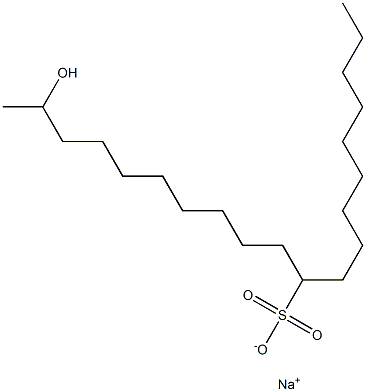 19-Hydroxyicosane-10-sulfonic acid sodium salt Struktur