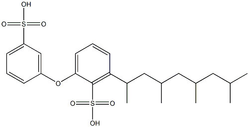 6-(1,3,5,7-Tetramethyloctyl)-[2',3-oxybisbenzenesulfonic acid] Struktur