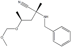 (2R,4S)-2-(Benzylamino)-4-(methoxymethoxy)-2-methylpentanenitrile Struktur