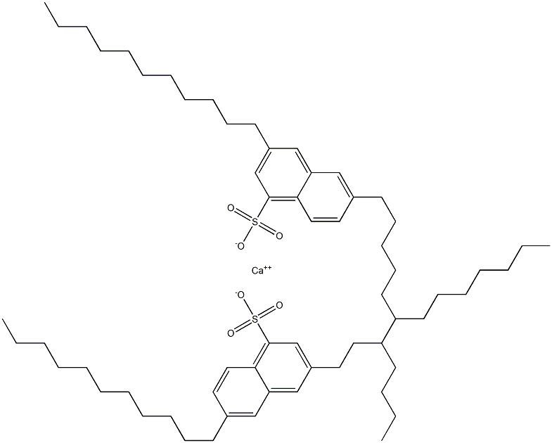 Bis(3,6-diundecyl-1-naphthalenesulfonic acid)calcium salt Struktur