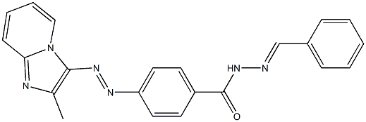 4-[(2-Methylimidazo[1,2-a]pyridin-3-yl)azo]-N'-(benzylidene)benzohydrazide Struktur