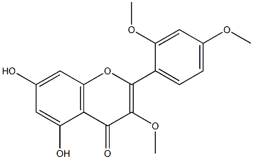 5,7-Dihydroxy-2',3,4'-trimethoxyflavone Struktur