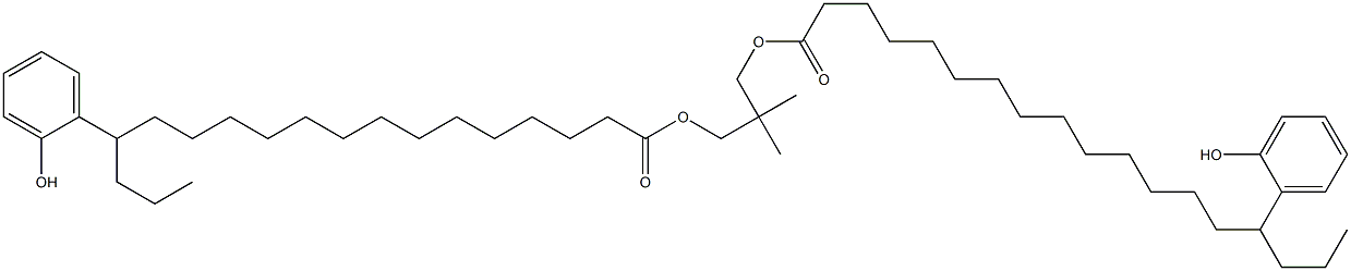 Bis[15-(2-hydroxyphenyl)stearic acid]2,2-dimethylpropane-1,3-diyl ester Struktur