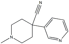 1-Methyl-4-(3-pyridyl)piperidine-4-carbonitrile Struktur