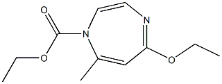 5-Ethoxy-7-methyl-1H-1,4-diazepine-1-carboxylic acid ethyl ester Struktur