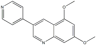 5,7-Dimethoxy-3-(4-pyridyl)quinoline Struktur