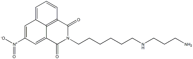 2-[3-[3-[(3-Aminopropyl)amino]propyl]propyl]-5-nitro-1H-benzo[de]isoquinoline-1,3(2H)-dione Struktur