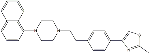 2-Methyl-4-[4-[2-[4-(1-naphthalenyl)-1-piperazinyl]ethyl]phenyl]thiazole Struktur