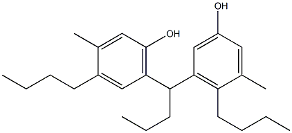 5,6'-Butylidenebis(3-methyl-4-butylphenol) Struktur