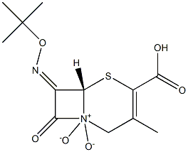 7-[(Z)-(tert-Butyloxy)imino]-3-methyl-4-carboxycepham-3-ene 1,1-dioxide Struktur