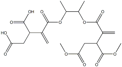 3,3'-[1,2-Dimethylethylenebis(oxycarbonyl)]bis(3-butene-1,2-dicarboxylic acid dimethyl) ester Struktur