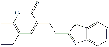 3-[2-(Benzothiazole-2-yl)ethyl]-5-ethyl-6-methylpyridine-2(1H)-one Struktur