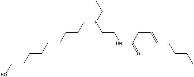 N-[2-[N-Ethyl-N-(9-hydroxynonyl)amino]ethyl]-3-octenamide Struktur