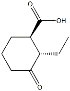 (1R,2S)-2-Ethyl-3-oxocyclohexane-1-carboxylic acid Struktur