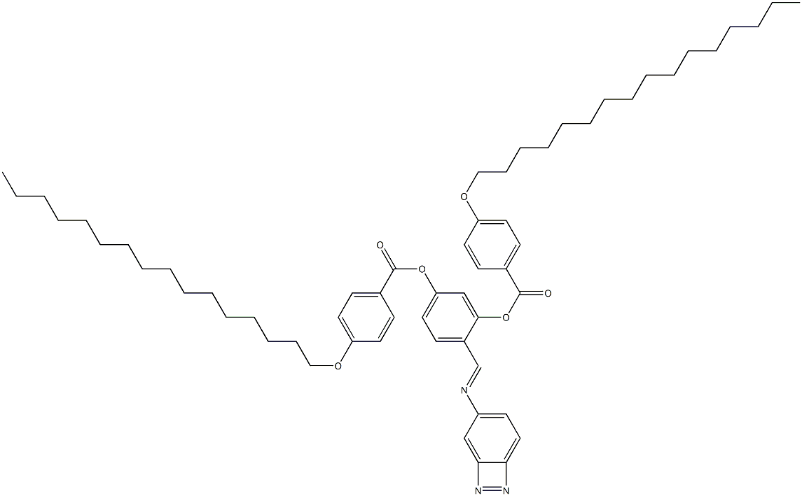 Bis[4-(hexadecyloxy)benzoic acid]4-[(azobenzen-4-yl)iminomethyl]-1,3-phenylene ester Struktur