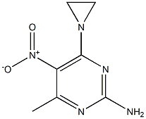 6-(1-Aziridinyl)-4-methyl-5-nitropyrimidin-2-amine Struktur