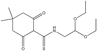 N-(2,2-Diethoxyethyl)-4,4-dimethyl-2,6-dioxocyclohexanecarbothioamide Struktur