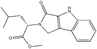 (2S)-2-[(1,2,3,4-Tetrahydro-3-oxopyrrolo[3,4-b]indol)-2-yl]-4-methylvaleric acid methyl ester Struktur