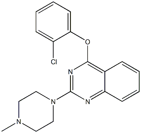 2-[4-Methyl-1-piperazinyl]-4-(2-chlorophenoxy)quinazoline Struktur