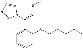 1-[(Z)-2-Methylthio-1-(2-pentyloxyphenyl)ethenyl]-1H-imidazole Struktur