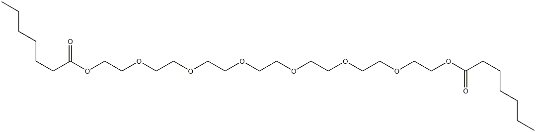 2,2'-[1,2-Ethanediylbis[oxy(2,1-ethanediyl)oxy(2,1-ethanediyl)oxy]]bis(ethanol heptanoate) Struktur