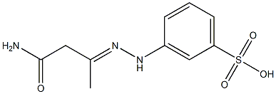 3-[N'-(2-Carbamoyl-1-methylethylidene)hydrazino]benzenesulfonic acid Struktur