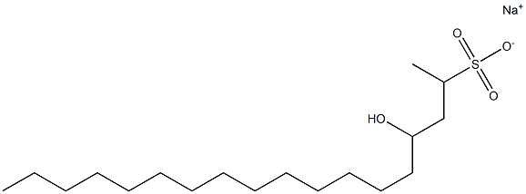 4-Hydroxyoctadecane-2-sulfonic acid sodium salt Struktur