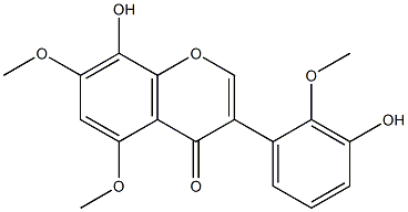 3',8-Dihydroxy-2',5,7-trimethoxyisoflavone Struktur