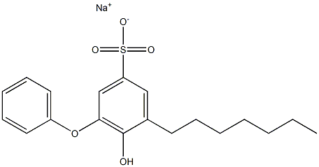 6-Hydroxy-5-heptyl[oxybisbenzene]-3-sulfonic acid sodium salt Struktur