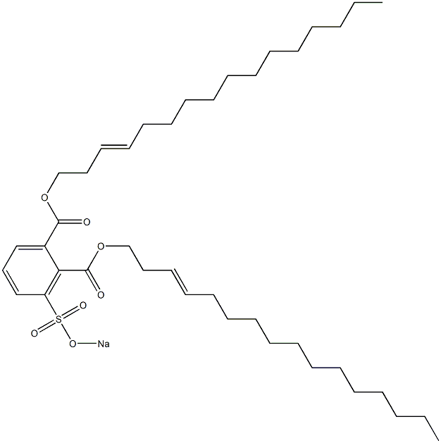 3-(Sodiosulfo)phthalic acid di(3-hexadecenyl) ester Struktur