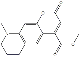 9-Methyl-6,7,8,9-tetrahydro-2-oxo-2H-pyrano[3,2-g]quinoline-4-carboxylic acid methyl ester Struktur