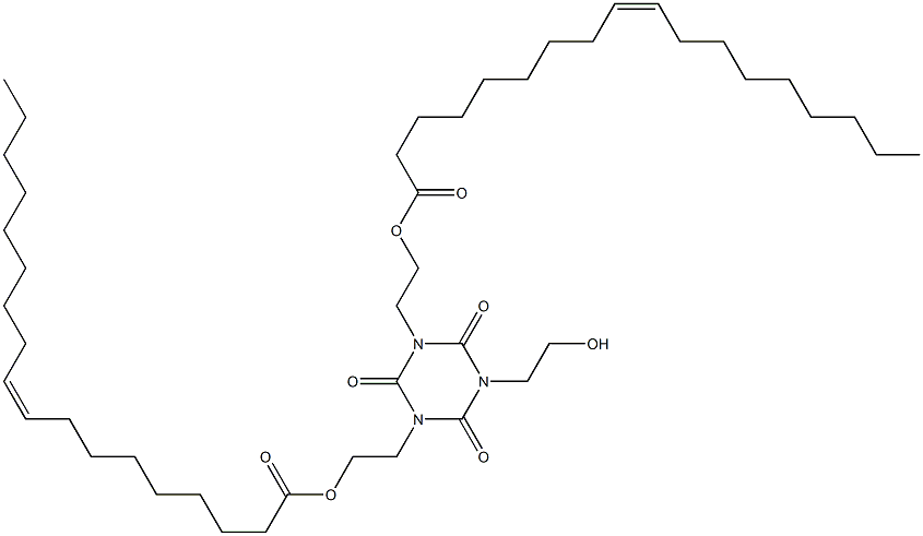 1-(2-Hydroxyethyl)-3,5-bis(2-oleoyloxyethyl)hexahydro-1,3,5-triazine-2,4,6-trione Struktur