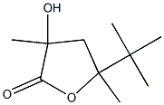 3-Hydroxy-3,5-dimethyl-5-tert-butyl-4,5-dihydrofuran-2(3H)-one Struktur